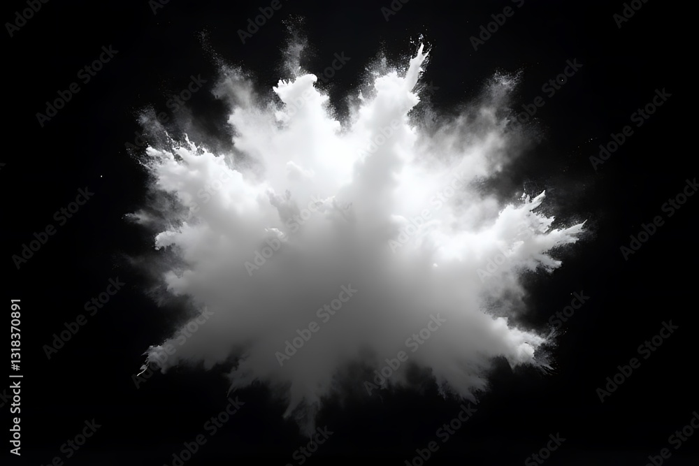 Poster dynamic smoke explosion studio digital art dark background close-up abstract conceptual visualizatio