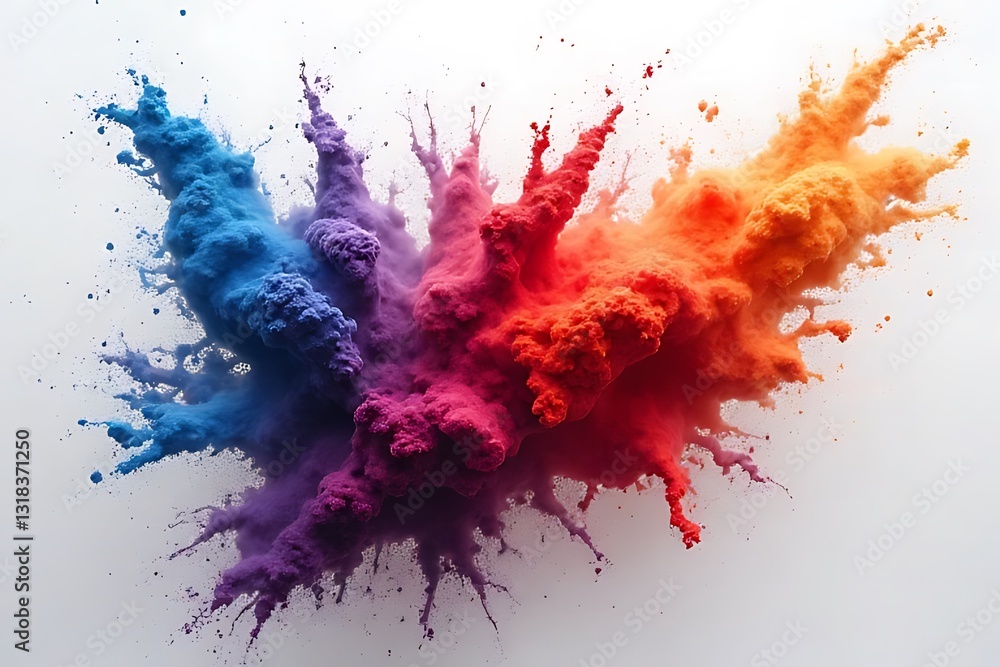 Poster vibrant color explosion studio digital art abstract dynamic creative expression