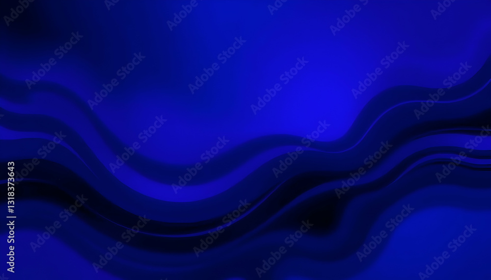 Poster abstract blue waves background with smooth flowing lines and texture