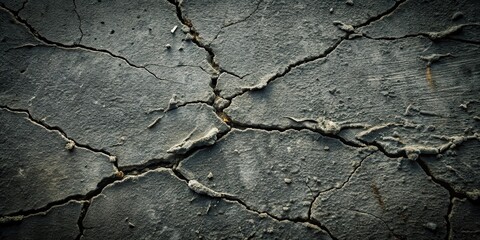 Fototapeta premium Cracked and Dried Earth, a Textured Surface of Dry and Dusty Soil