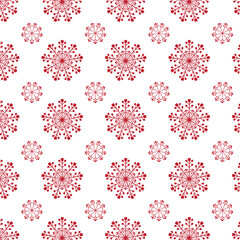 seamless pattern with red flowers