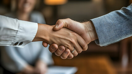Business Handshake In Professional Setting