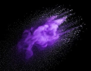 幻想的に飛び散る紫の粉