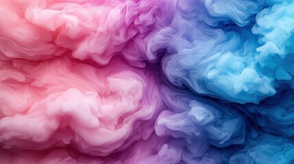 Fototapeta premium Swirling smoke cloud in pinks, purples, & blues creates an abstract design