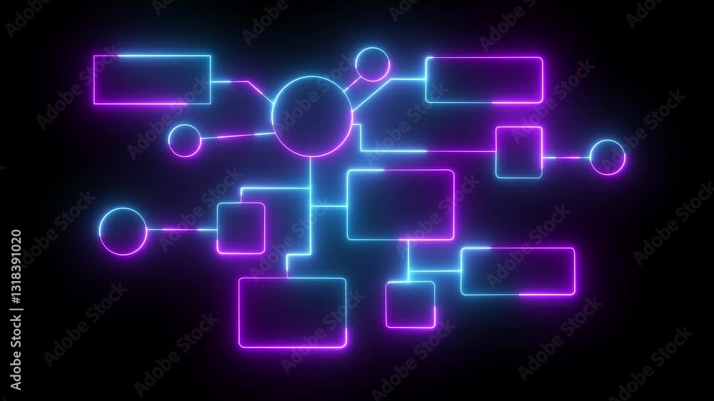 Aufkleber marketing development strategy concept icon animation. business, internet and networking concept. hu