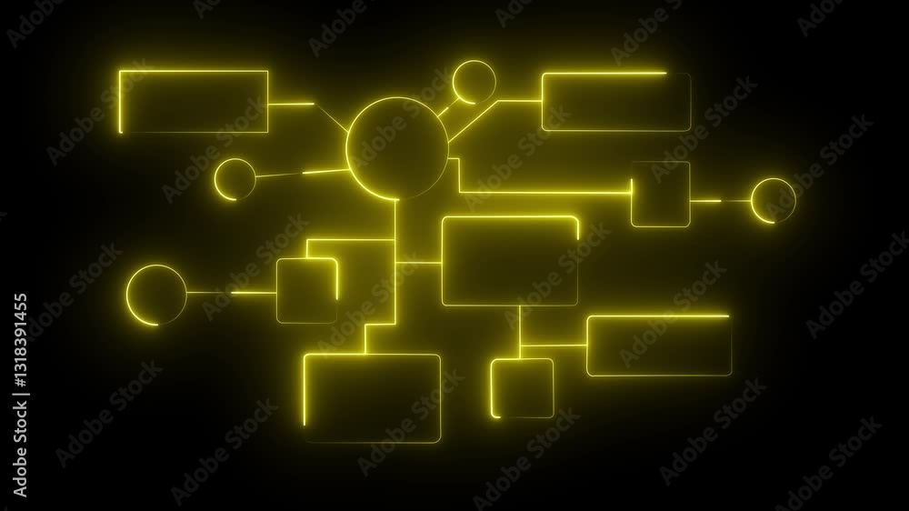 Aufkleber marketing development strategy concept icon animation. business, internet and networking concept. hu