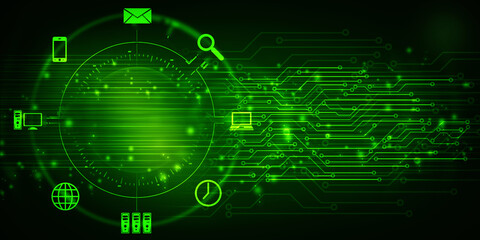 2d illustration Digital Abstract technology background
