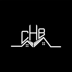 CHB Real State logo design, CHB simple and modern logo. CHB luxurious alphabet design