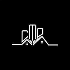 CMO Real State logo design, CMO simple and modern logo. CMO luxurious alphabet design