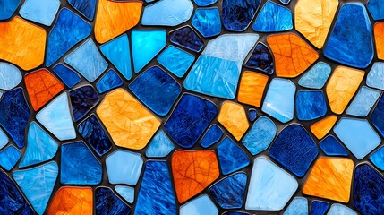 Vibrant stained glass artwork showcase art gallery decorative design bright environment close-up color compositions