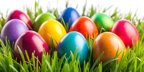 Fototapeta premium easter eggs in grass