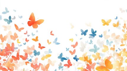 Colorful Flower Field with Butterflies and Joyful Vibes