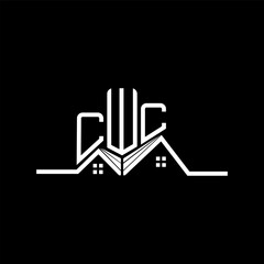 CWC Real State logo design, CWC simple and modern logo. CWC luxurious alphabet design