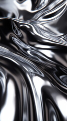 Fototapeta premium Polished Silver with Reflective Metallic Texture