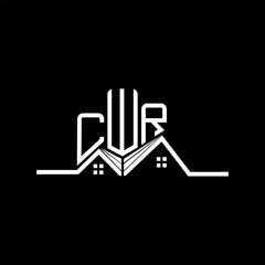 CWR Real State logo design, CWR simple and modern logo. CWR luxurious alphabet design