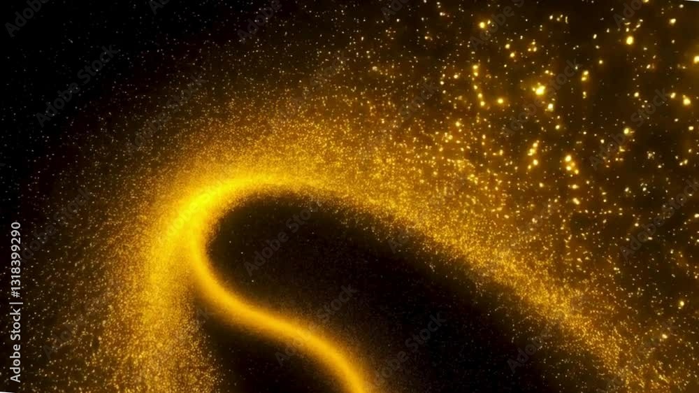 Wall mural abstract gold background with particles