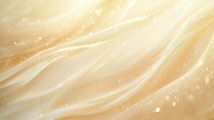 Beautiful, elegant, delicate, festive, and romantic wedding design with an abstract background in gold, vanilla gold, pearl white, and gentle light with faint waves.