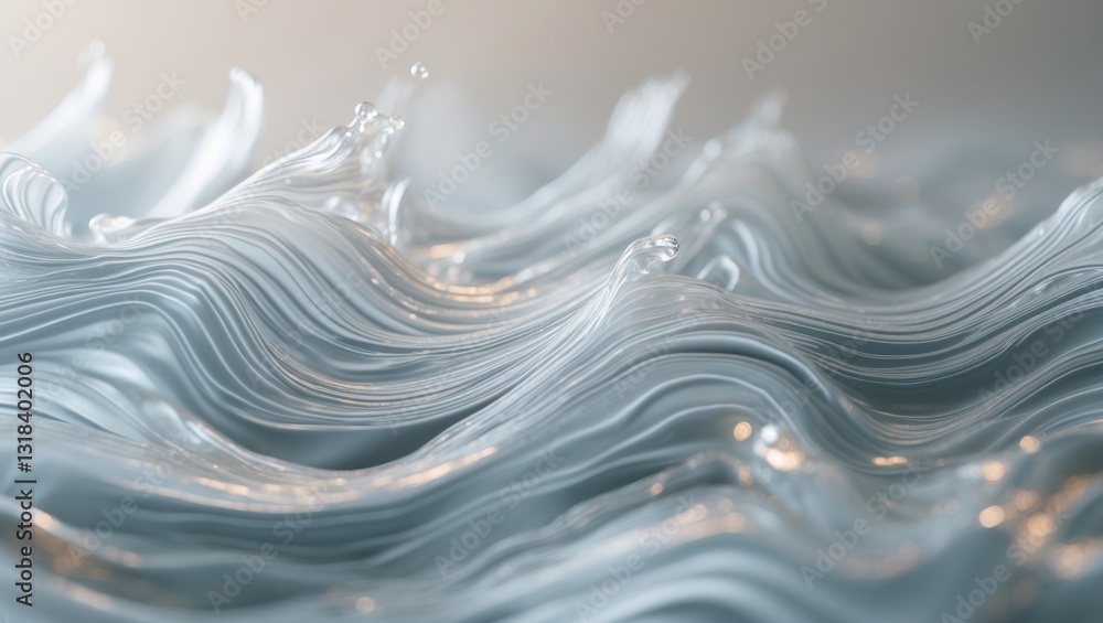 Poster an abstract, flowing water texture observed in motion, producing a dynamic and fluid visual effect.