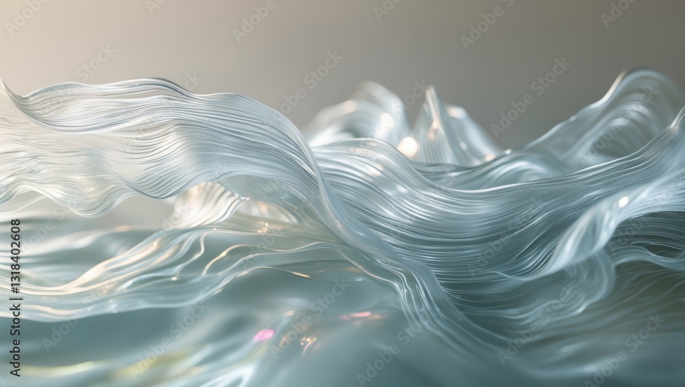 Poster an abstract, flowing water texture observed in motion, generating a dynamic and fluid visual effect.