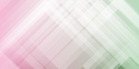 Geometric technology background, futuristic pastel pink and green gradient color box line banner and card abstract background