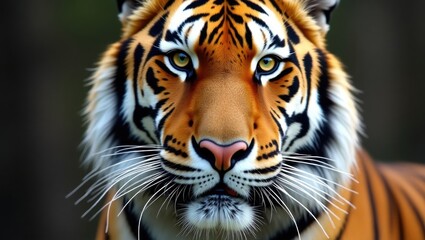 Naklejka premium A close-up view of an adult tiger. Tiger appearance