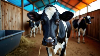 Cow face, focused selectively