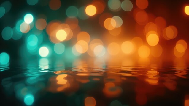 Fototapeta Background of abstract soft focus bokeh lights