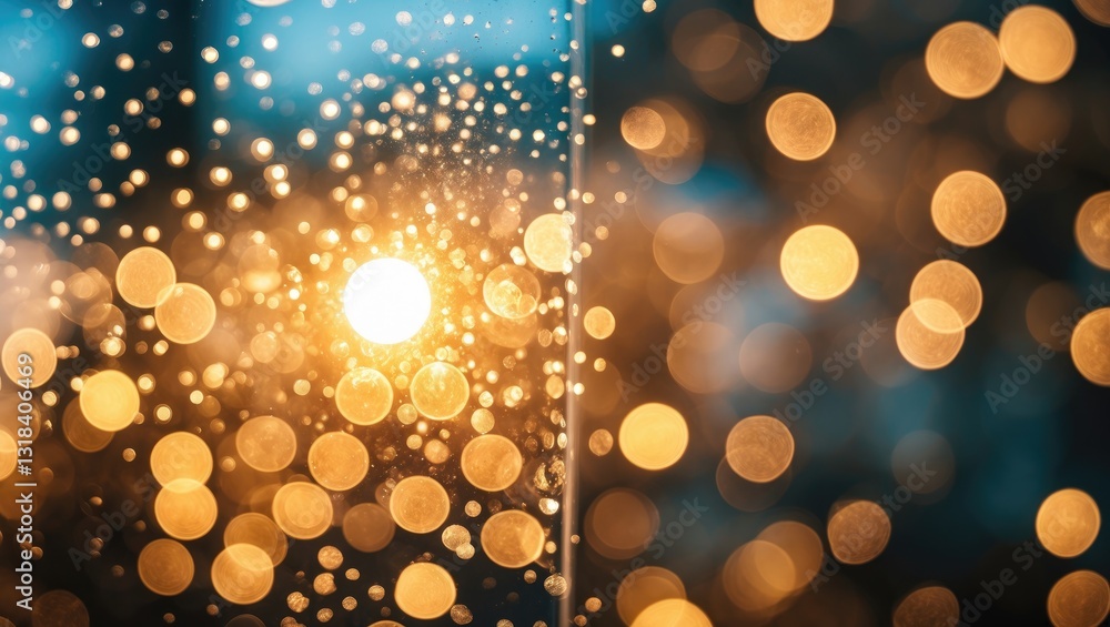 Poster abstract background. sun glare bokeh effect. texture. light passing through glass.