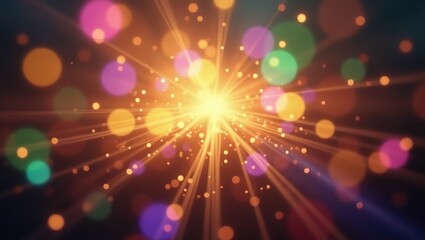 Abstract representation of light flare created using lens blur effect