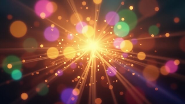 Abstract representation of light flare created using lens blur effect