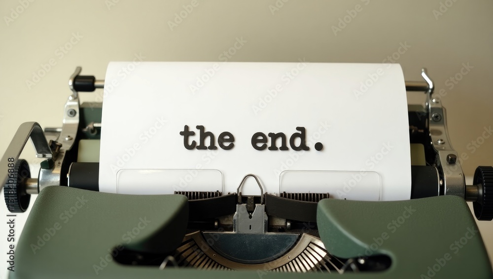 Fototapete Close-up image of a typewriter featuring a paper sheet with the phrase. Copy space available for your text. Retro filtered.