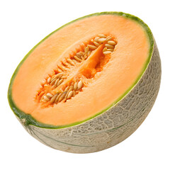 Cantaloupe isolated on white background