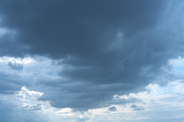 Dramatic Dark Storm Clouds Gathering Before a Rainstorm Heavy Gray Sky