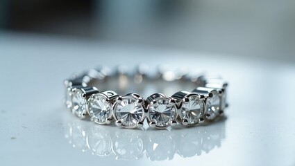 Closeup of a diamond ring