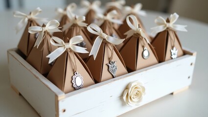 elegant party gifts featuring a vintage box