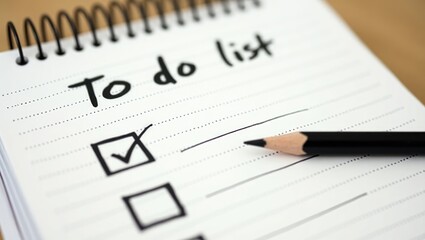 Close-up view of a pencil alongside a notepad