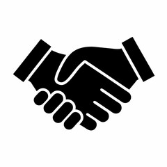 handshake icon vector art illustration
