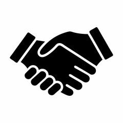 Obraz premium handshake icon vector art illustration