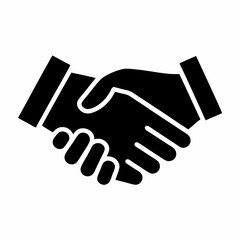 handshake icon vector art illustration
