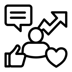 Endorsement Icon - Outline Style - Help and Support Themes