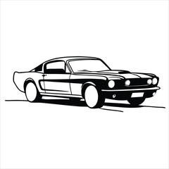 Obraz premium retro car vector illustration