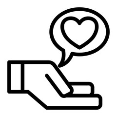 Solidarity Icon - Outline Style - Help and Support Themes