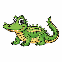 cartoon crocodile vector