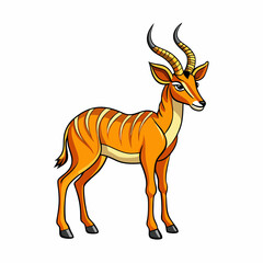 vector illustration of an antelope