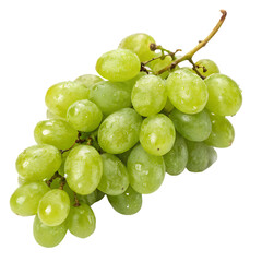 Green grapes isolated on white background