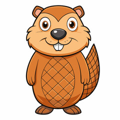beaver isolated on white