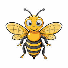 cartoon bee vector illustration