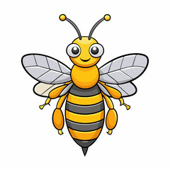 cartoon bee vector illustration