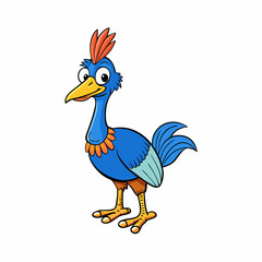cassowary cartoon vector
