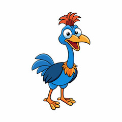 cassowary cartoon vector
